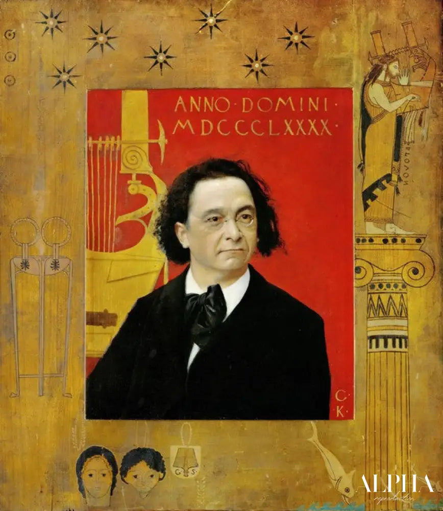 Portrait de Joseph Pembaur, le pianiste et compositeur - Gustav Klimt - Reproductions de tableaux et peintures haut de gamme