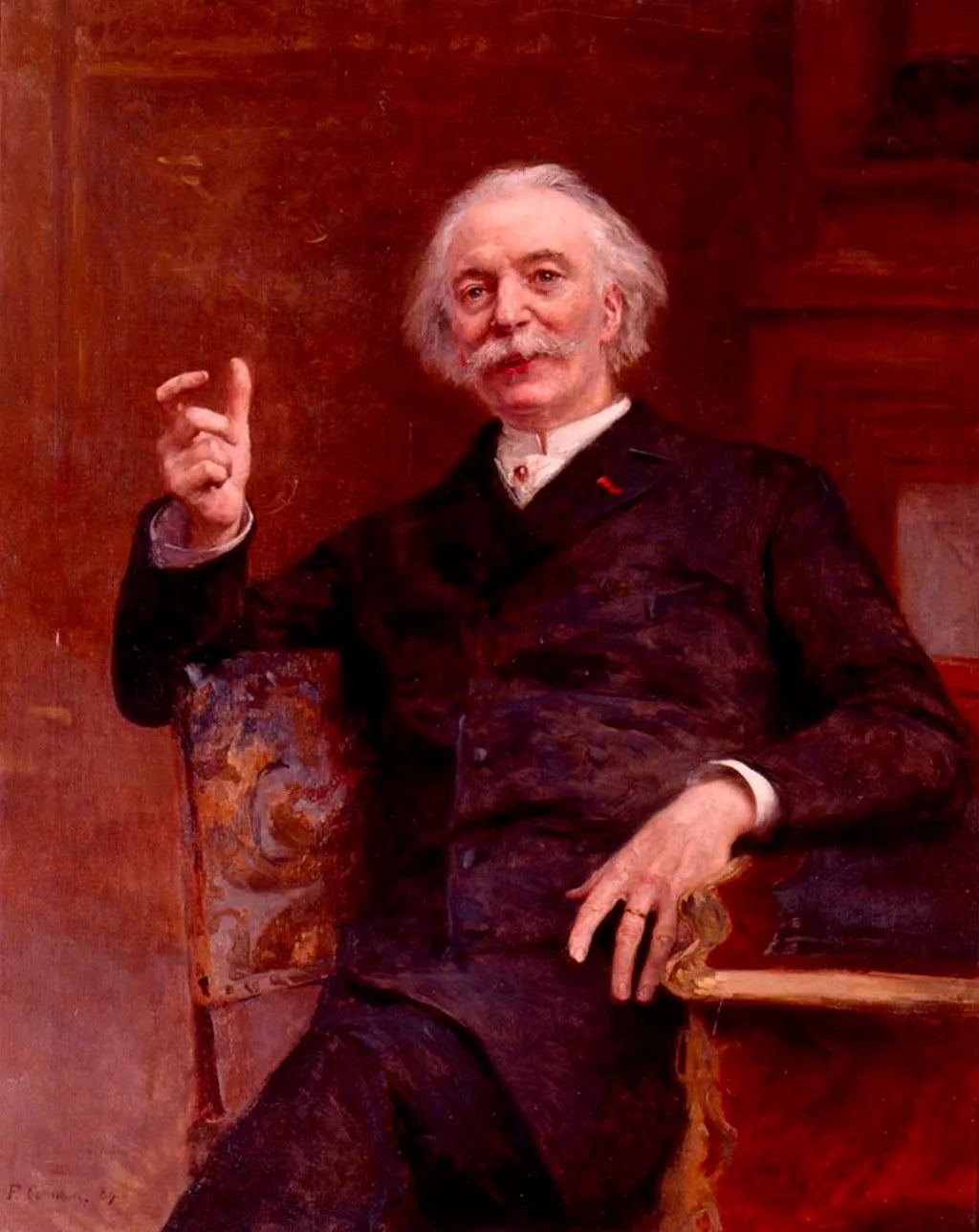 Portrait de Jules Célestin Allard - Fernand Cormon image 1 copie de tableau peinte à la main