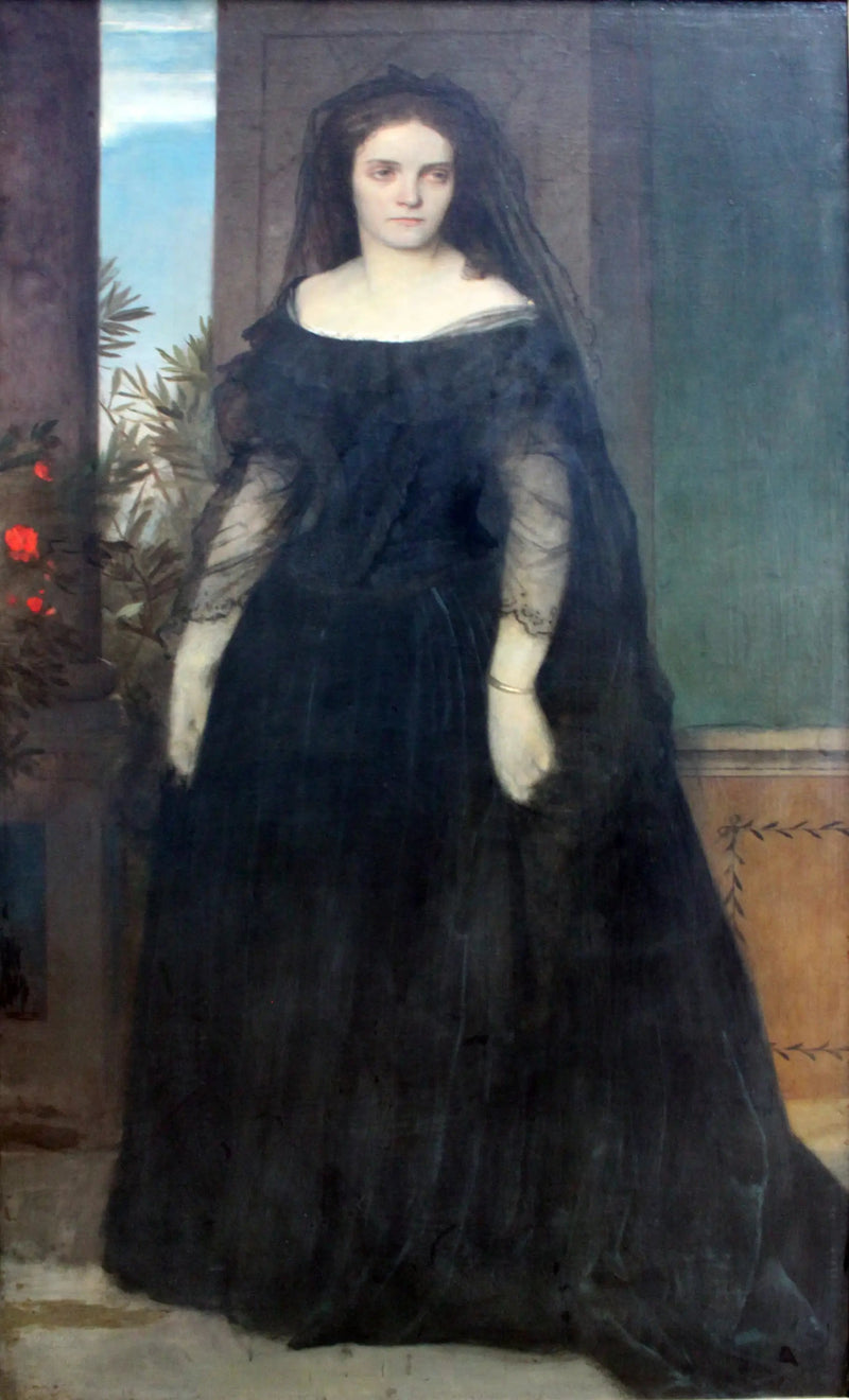 Portrait of the actress Fanny Janauschek - Arnold Böcklin