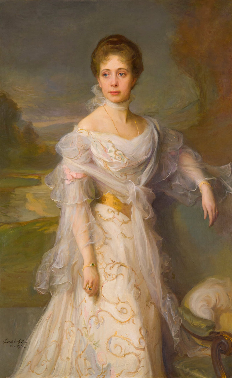 Portrait of Archduchess Elisabeth Amalie of Austria, Princess of Liechtenstein by marriage - Philip de László