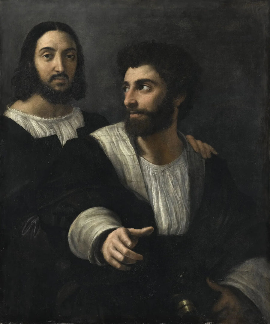 Portrait of the Artist with a Friend - Raphael Sanzio