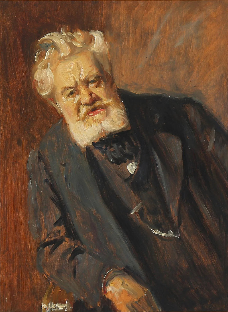Portrait of the Danish author Vilhelm Østergaard. -Michael Peter Ancher
