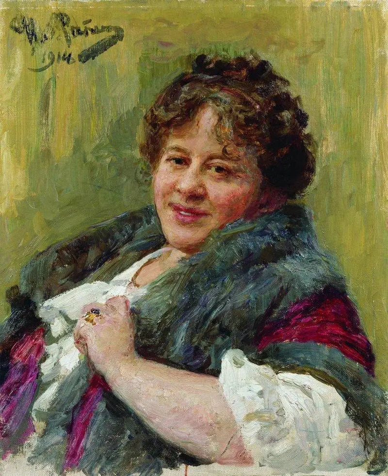 Portrait of the writer, playwright, poetess, and translator Tatiana Lvovna Shchepkina-Kupernik - Ilya Repin