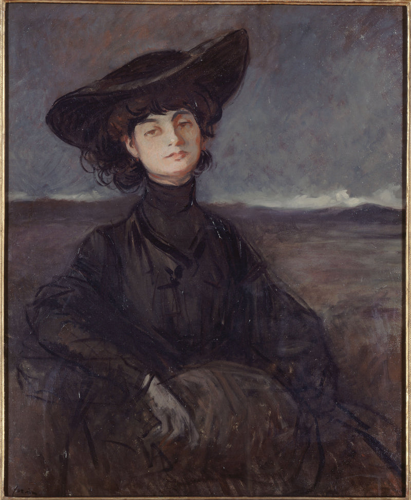 Portrait of Countess Anna de Noailles, née Brancovan (1876-1933), poetess - Jean-Louis Forain