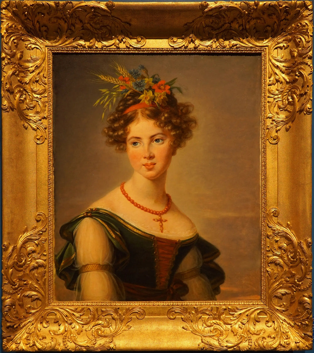 Portrait de la comtesse Joséphine Mathilde Henriette Caroline de Baussancourt née Bernard de Sassenay - Élisabeth