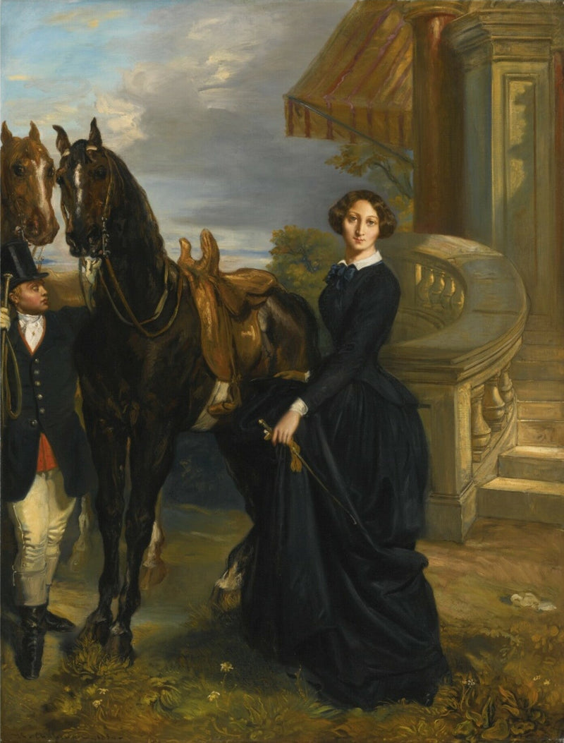 Portrait of the Countess of Ranchicourt going hunting with hounds - Théodore Chassériau