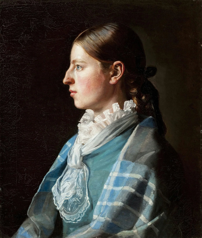 Portrait of the artist's fiancée, Anna Brøndum. -Michael Peter Ancher