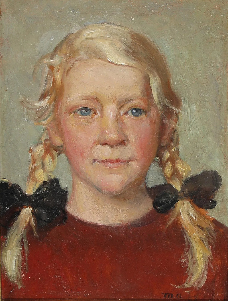 Portrait of the fisherman Fedder's daughter. - Michael Peter Ancher