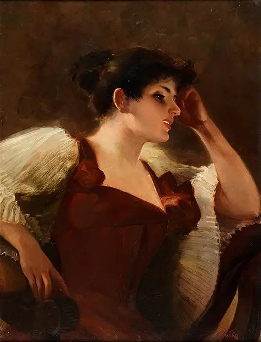 Portrait of the artist's daughter - Luis Ricardo Falero