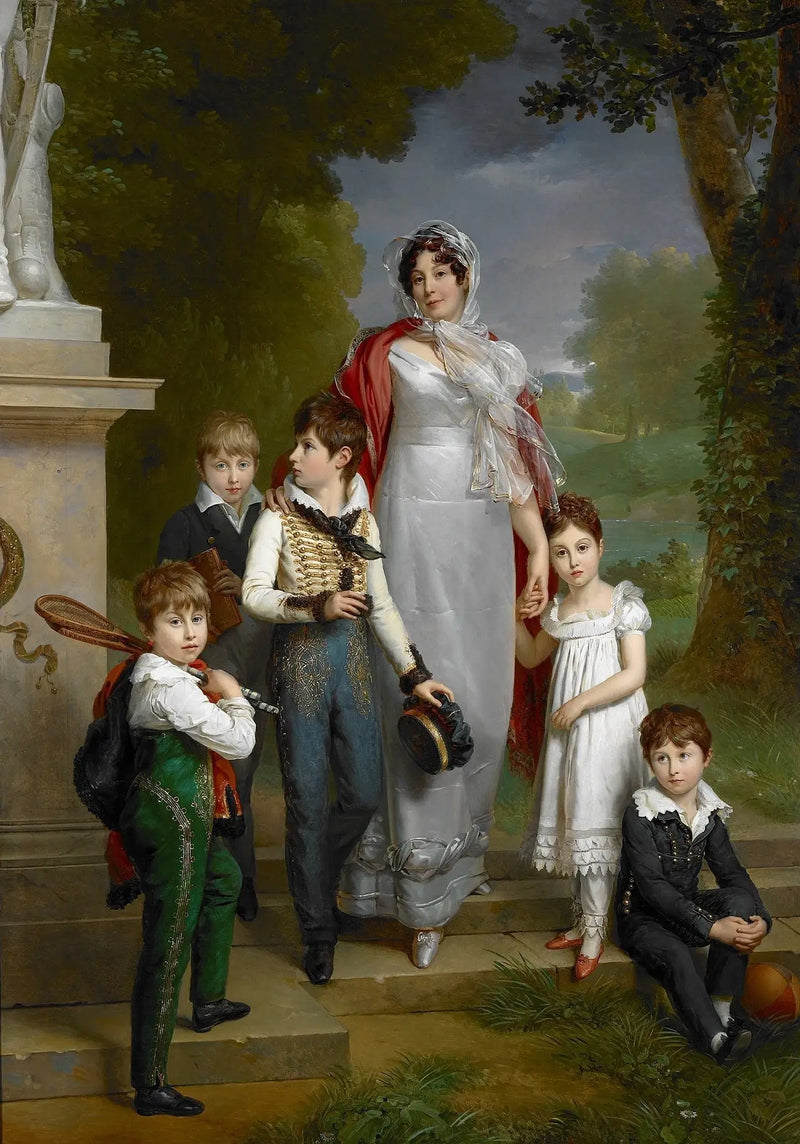 Portrait of Marshal Lannes and His Children - François Gérard