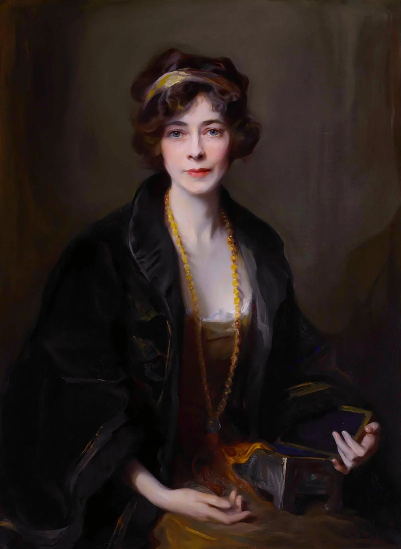 Portrait of the Marchioness of Douro, born the Honorable Lilian Maud Glen Coats, later 5th Duchess of Wellington, in bust - Philip de László