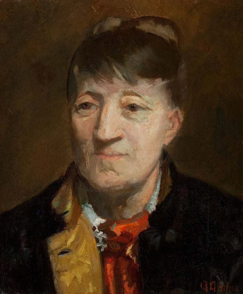 Portrait of the Norwegian painter Kitty Kielland. - Anna Ancher