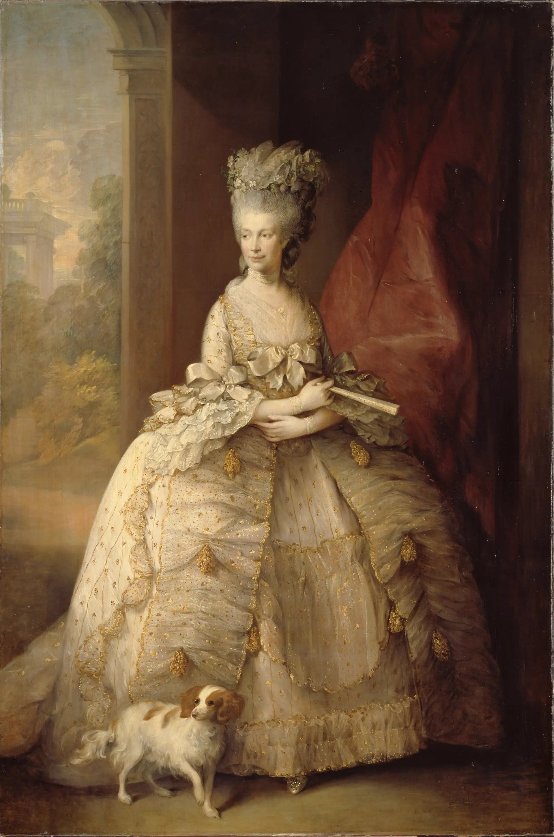 Portrait de la reine Charlotte d'Angleterre - Thomas Gainsborough image 1 reproduction de peinture à l’huile