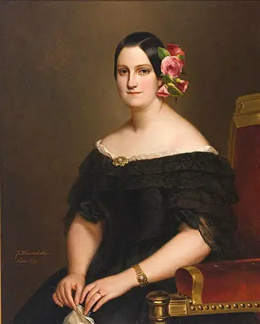 Portrait de la reine Marie-Christine d’Espagne (1806-1878) - Franz Xaver Winterhalter - Alpha Reproduction