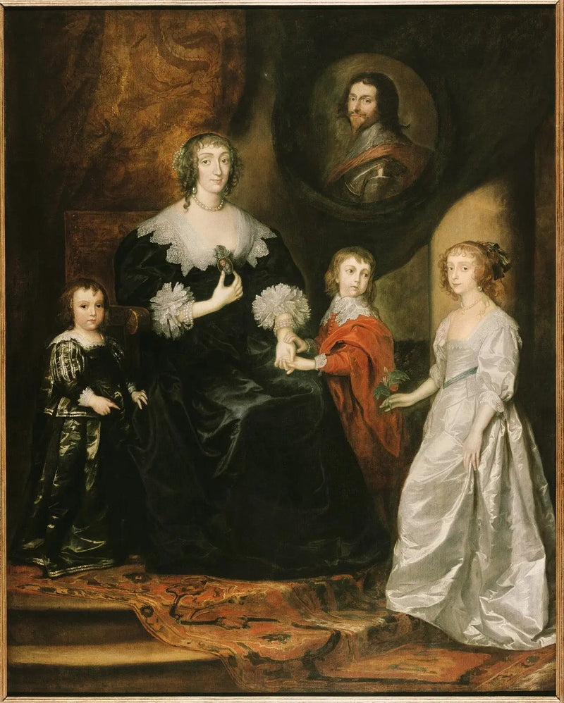 Portrait of the Duchess of Buckingham and her children - Antoine van Dyck