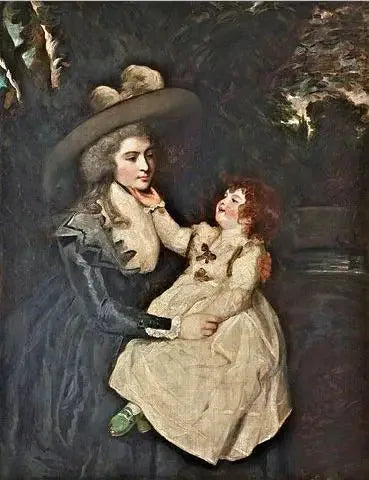Portrait of Mrs. Seaforth, the widow, and her child - Joshua Reynolds
