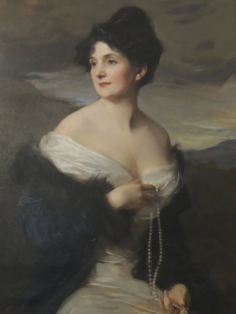 Portrait of the Viscountess of Fontenay (1870-1952), wife of the French ambassador - Philip de László
