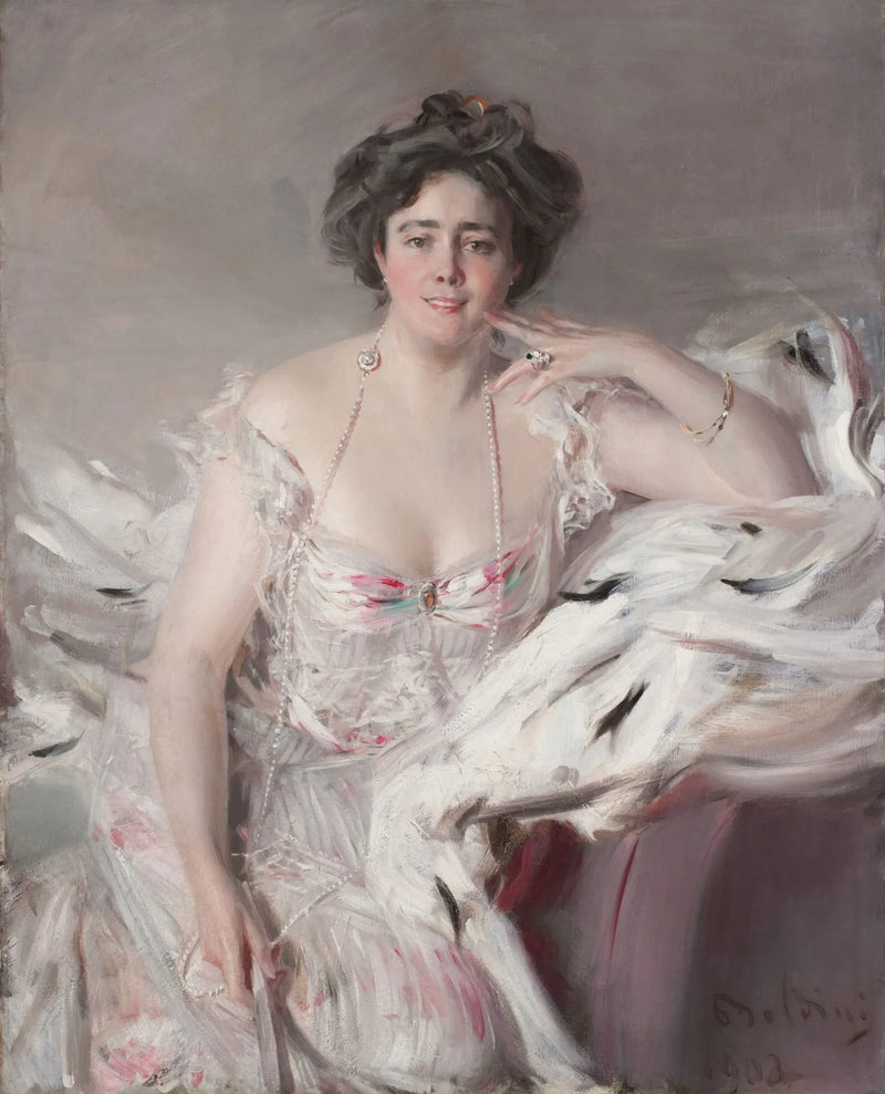 Portrait of Lady Nanne Schrader, née Wiborg - Giovanni Boldini