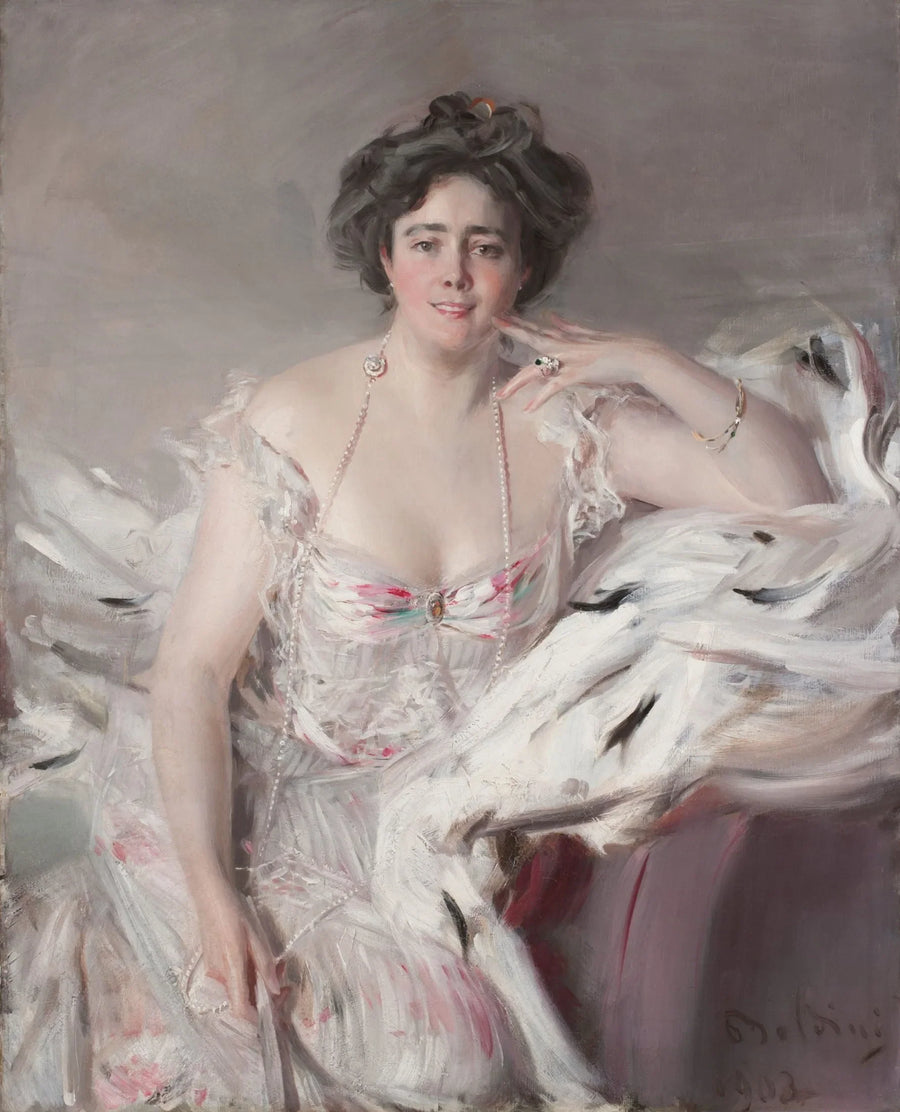 Portrait of Lady Nanne Schrader, née Wiborg - Giovanni Boldini