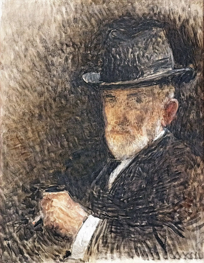 Portrait of the Artist with Hat - Léon Bonnat