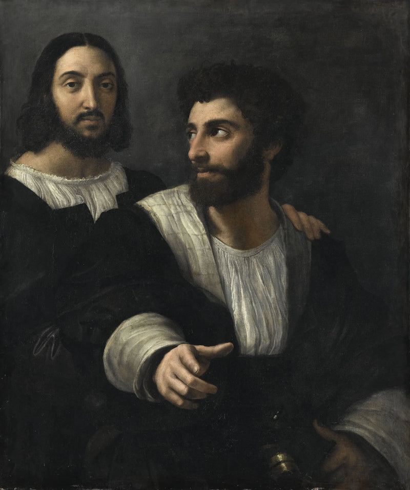 Portrait of the Artist with a Friend - Raphael Sanzio