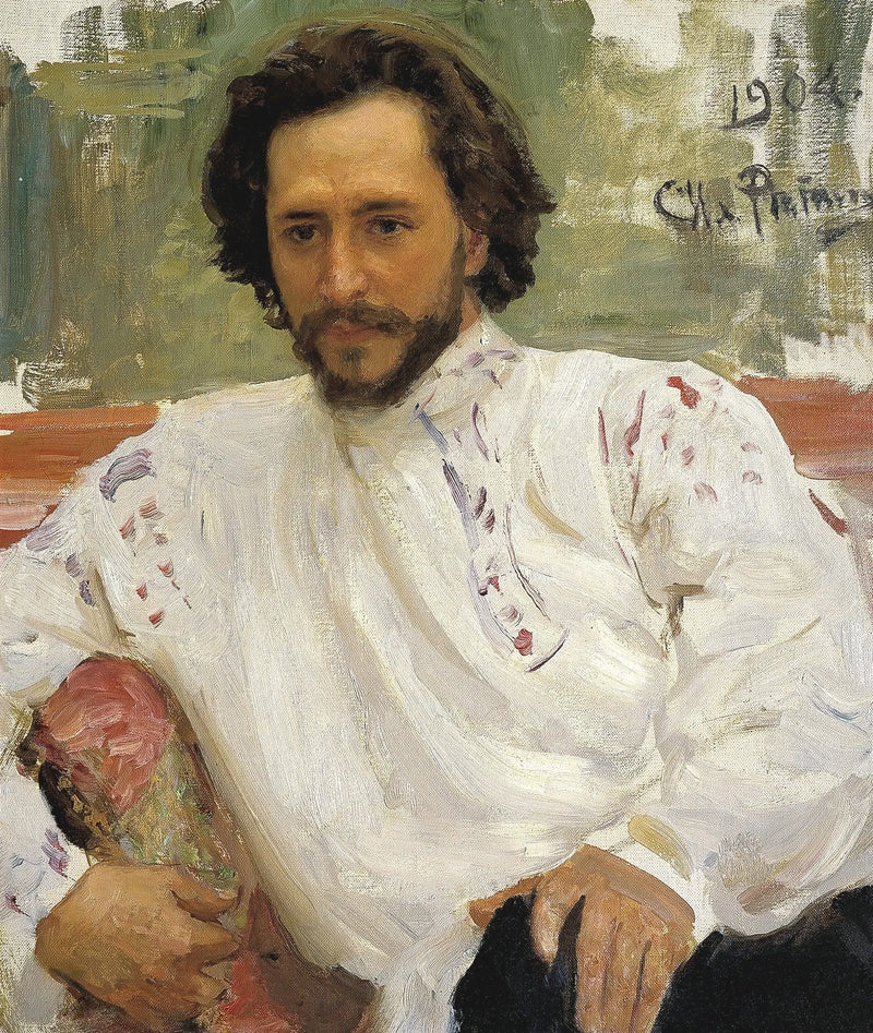Portrait of the writer Léonid Nikolaïevitch Andreïev. - Ilya Repin