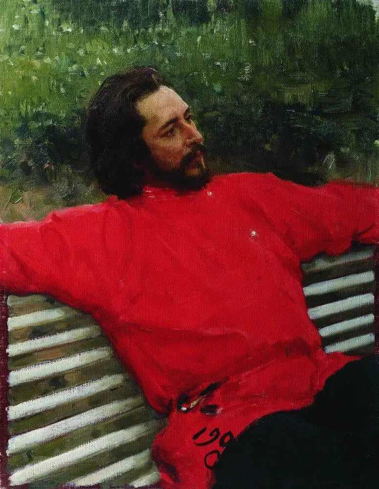 Portrait of the Writer Leonid Nikolaïevitch Andreïev (Summer Stays). - Ilya Repin