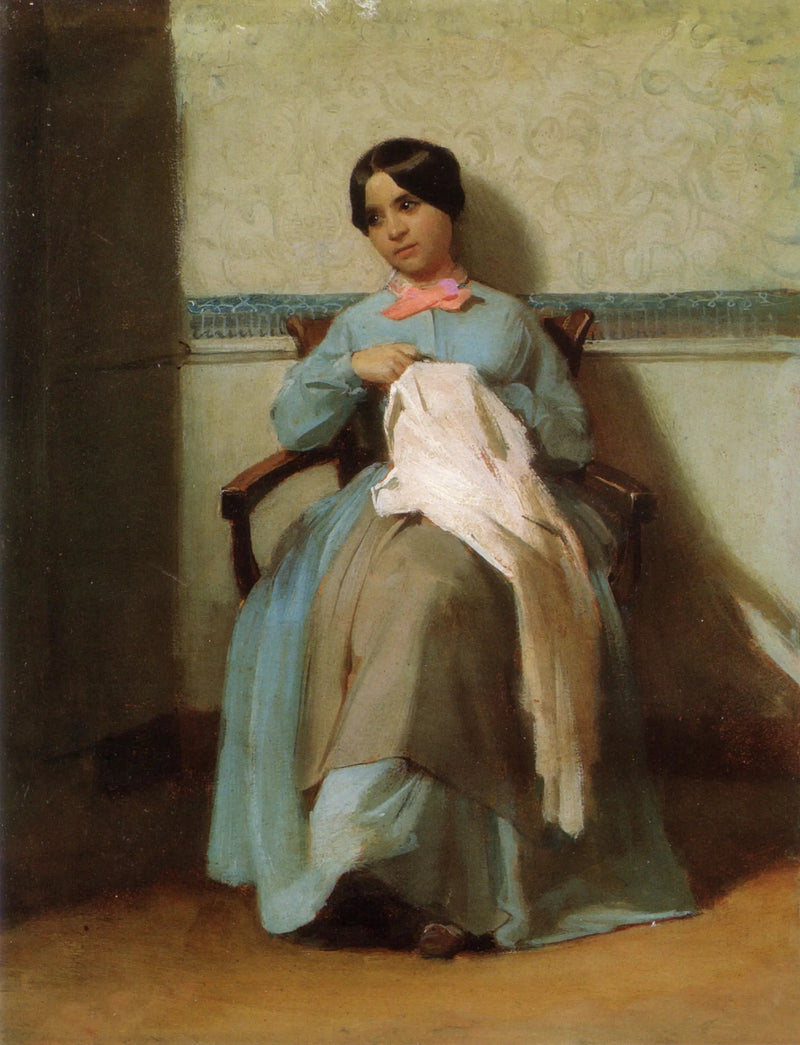 Portrait of Léonie Bouguereau, cousin of the artist - Bouguereau