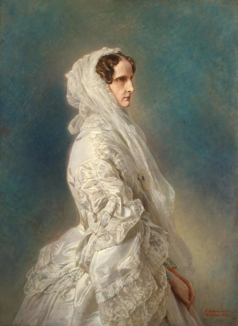 Portrait of Empress Alexandra Fiodorovna - Franz Xaver Winterhalter