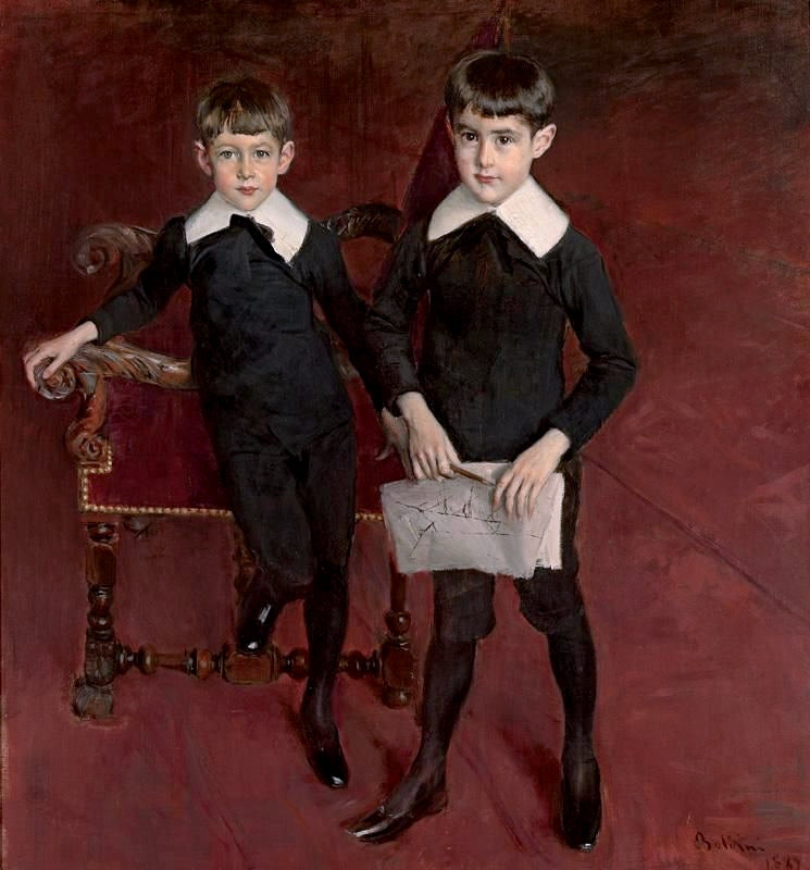 Portrait of Louis and Pedro Subercaseaux - Giovanni Boldini