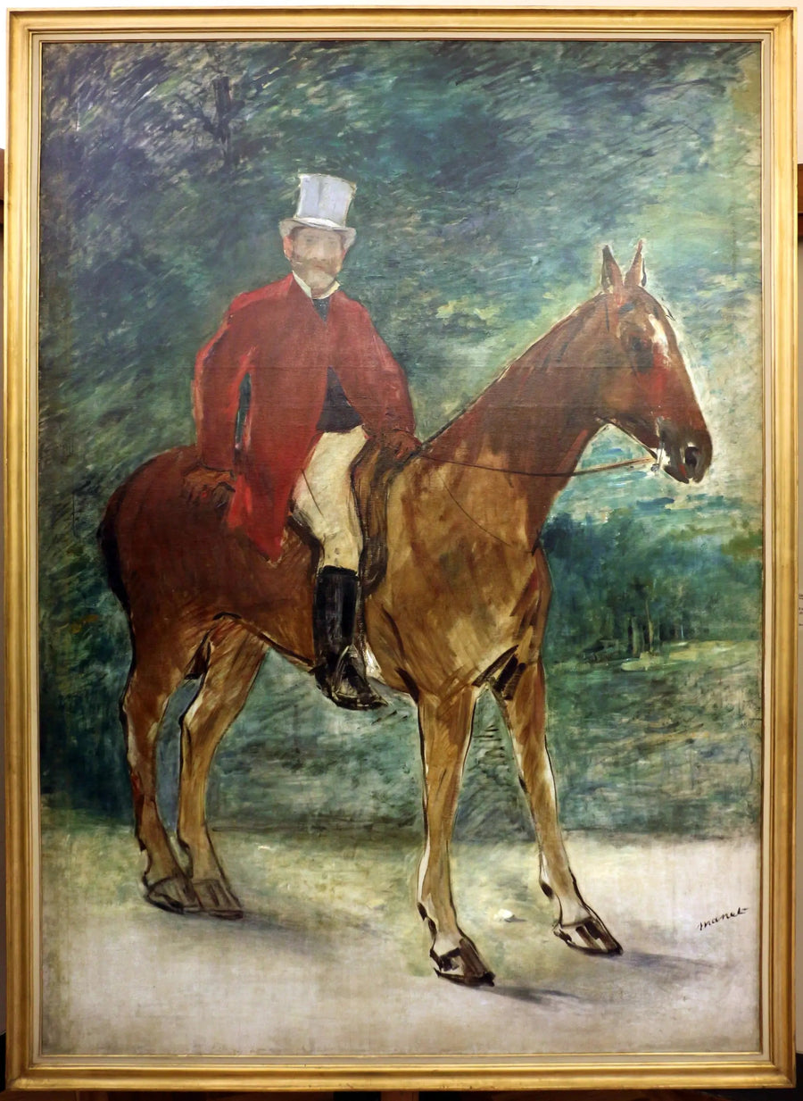 Portrait of Mr. Arnaud on Horseback - Édouard Manet