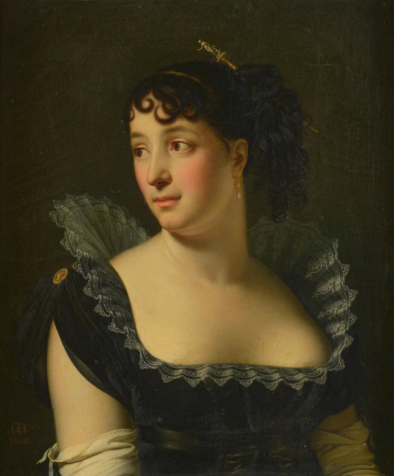 Portrait of Madame Bertin de Veaux en bust - Anne-Louis Girodet