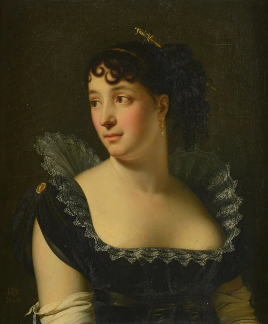 Portrait of Madame Bertin de Veaux en bust - Anne-Louis Girodet