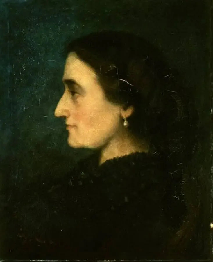Portrait of Madame Jolicler in profile - Gustave Courbet