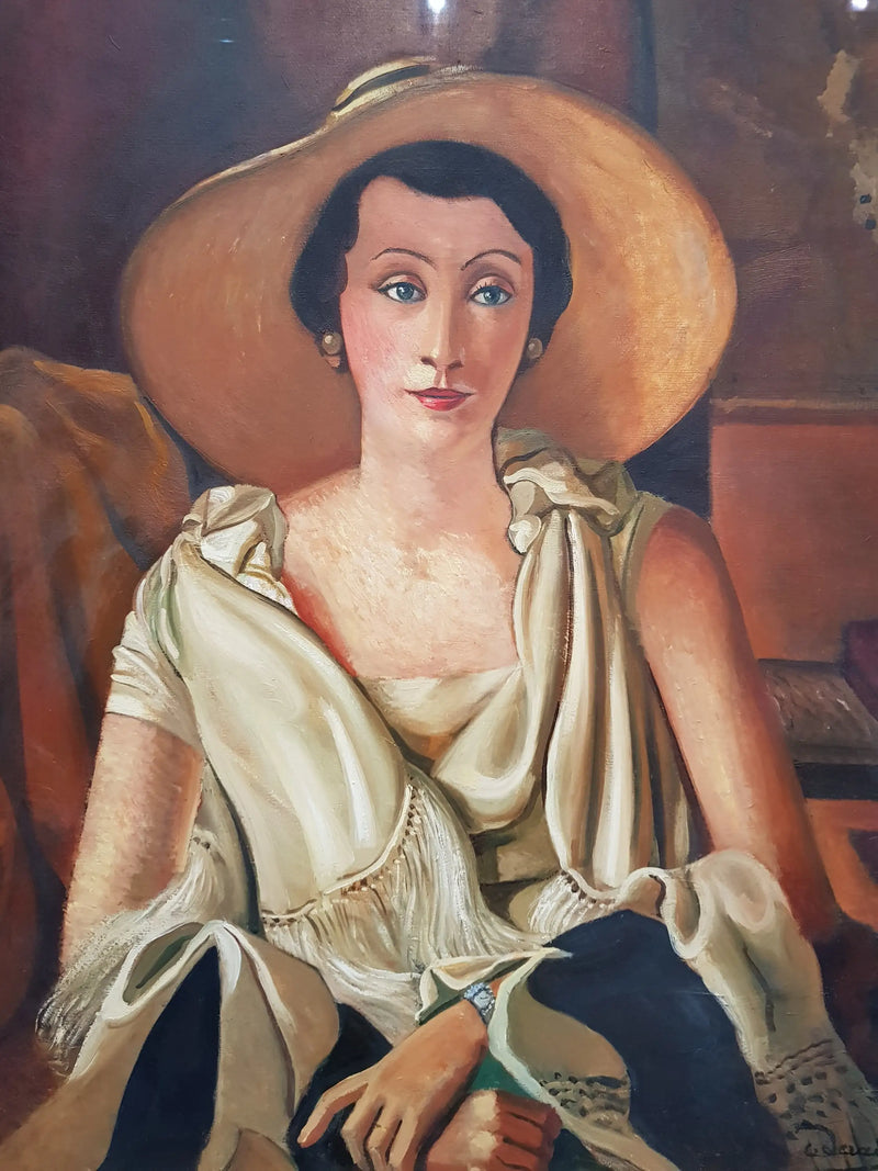 Portrait of Madame Paul Guillaume with a Large Hat - André Derain
