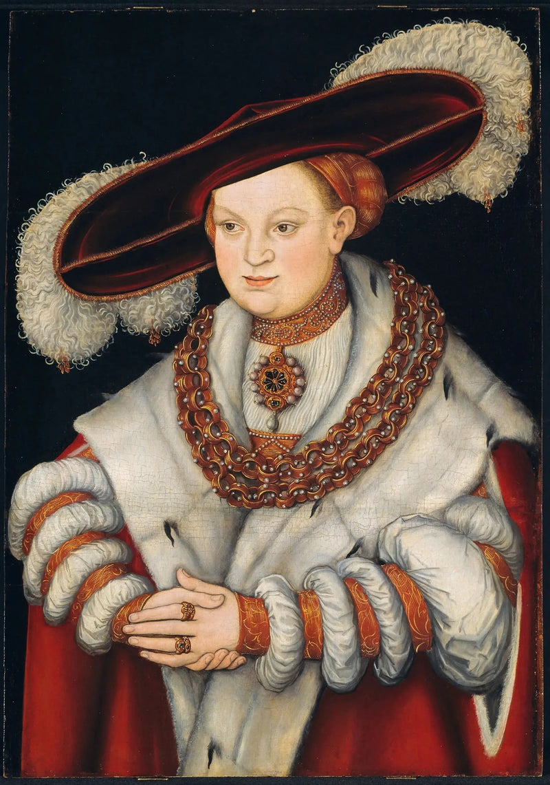 Portrait of Madeleine de Saxe, First Wife of Elector Joachim II of Brandenburg - Lucas Cranach the Elder