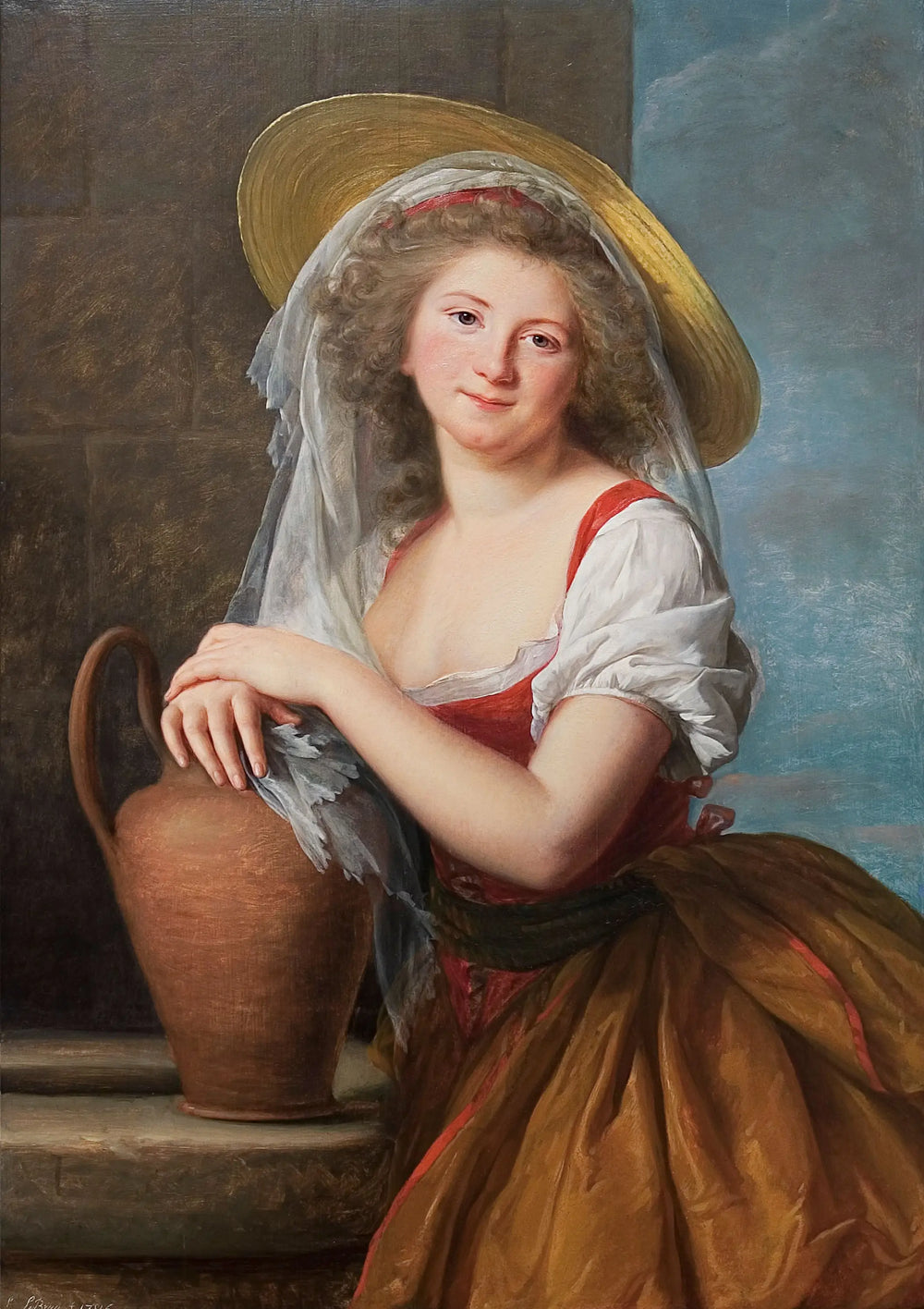 Portrait de Marguerite Baudard de Saint James marquise de Puységur en laitière - Élisabeth Vigée Le Brun - Alpha