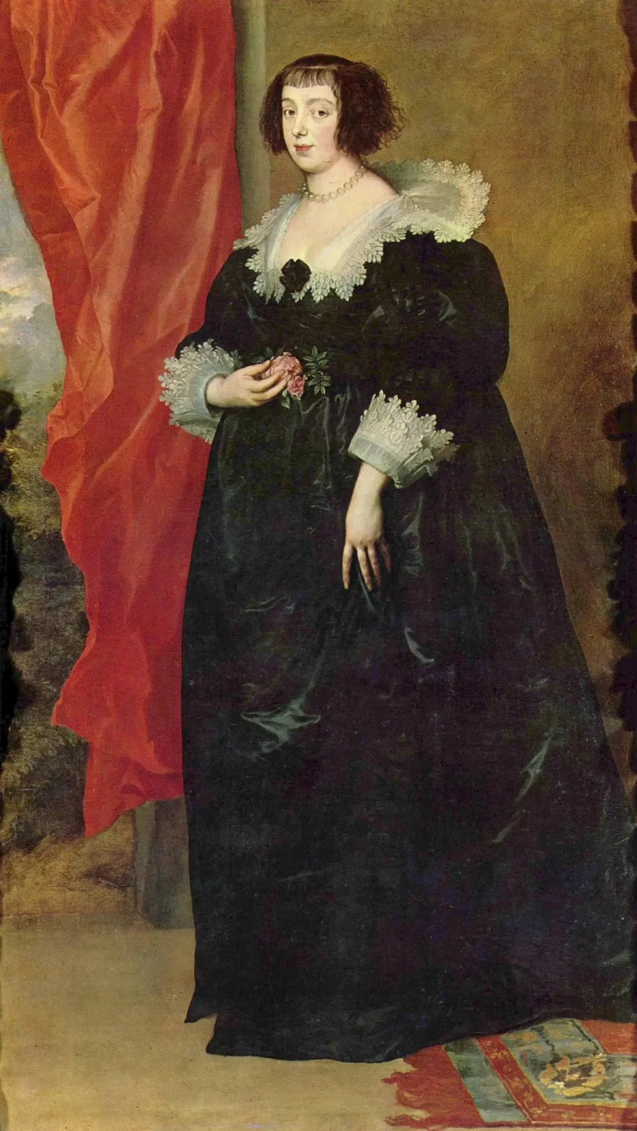 Portrait of Marguerite de Lorraine - Antoine van Dyck