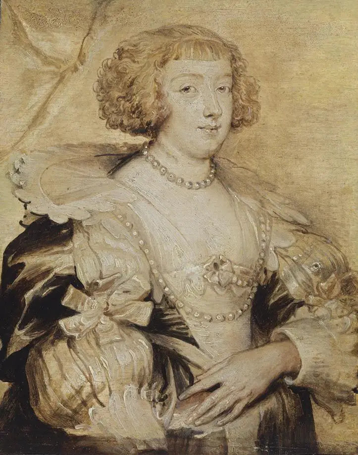 Portrait of Marguerite de Lorraine - Antoine van Dyck