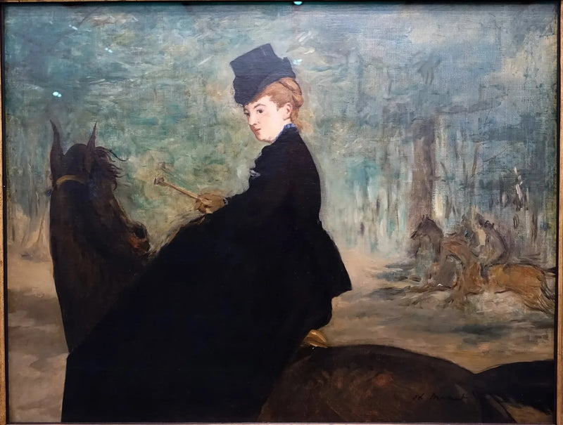 Portrait of Marie Lefébure on Horseback - Édouard Manet