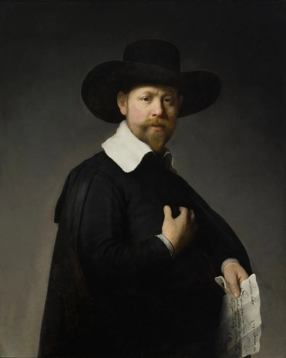 Portrait de Marten Looten - Rembrandt image 1 copie peinte à la main à l’huile