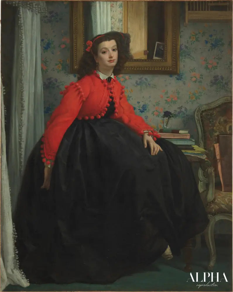 Portrait de Mlle L. L - James Tissot - Reproductions de tableaux et peintures haut de gamme