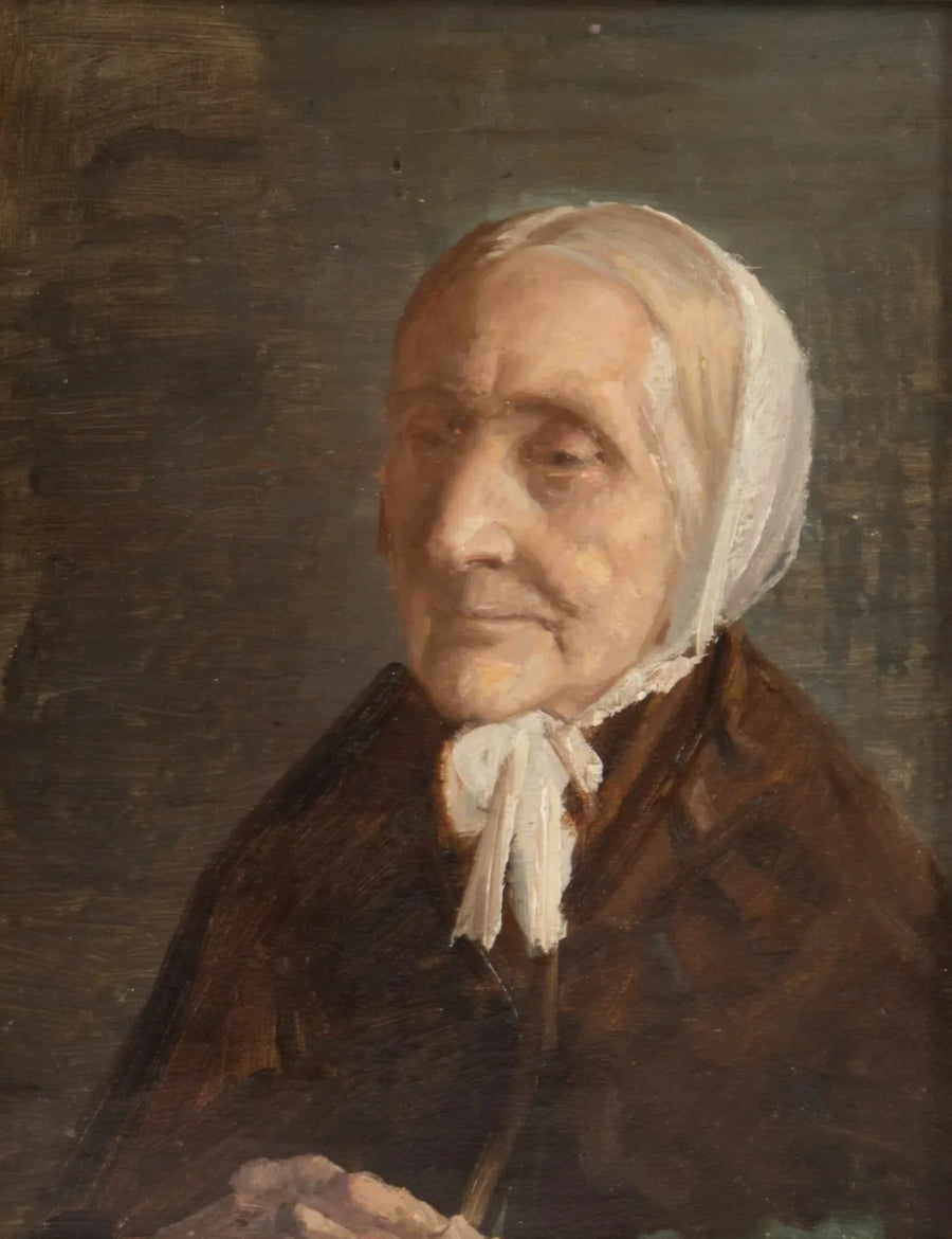Portrait of Mrs. Ane Hedvig Brøndum. -Michael Peter Ancher