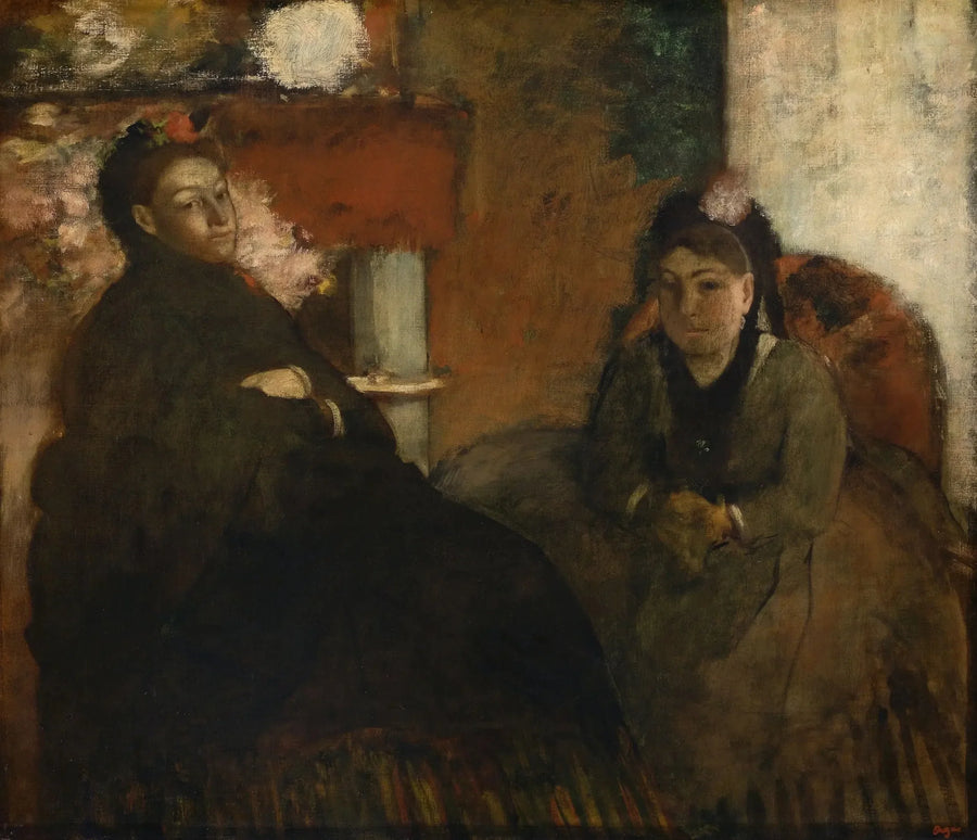 Portrait of Mme Lisle and Mme Loubens - Edgar Degas