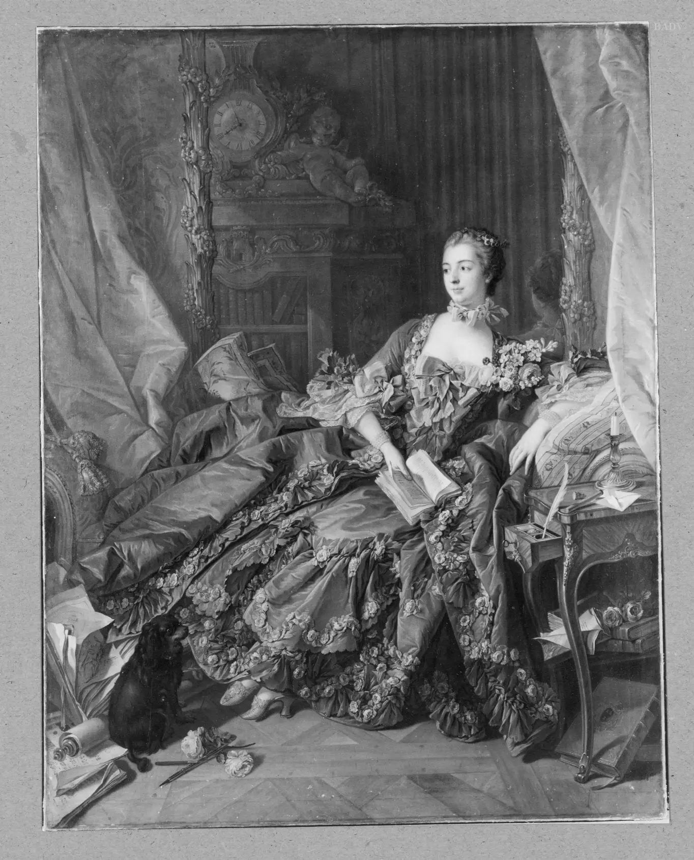 Portrait de Mme Pompadour - François Boucher - Alpha Reproduction