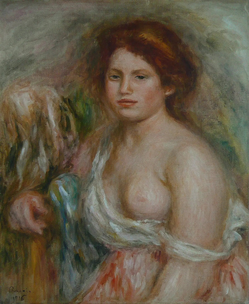 Bust Portrait of a Model - Pierre-Auguste Renoir