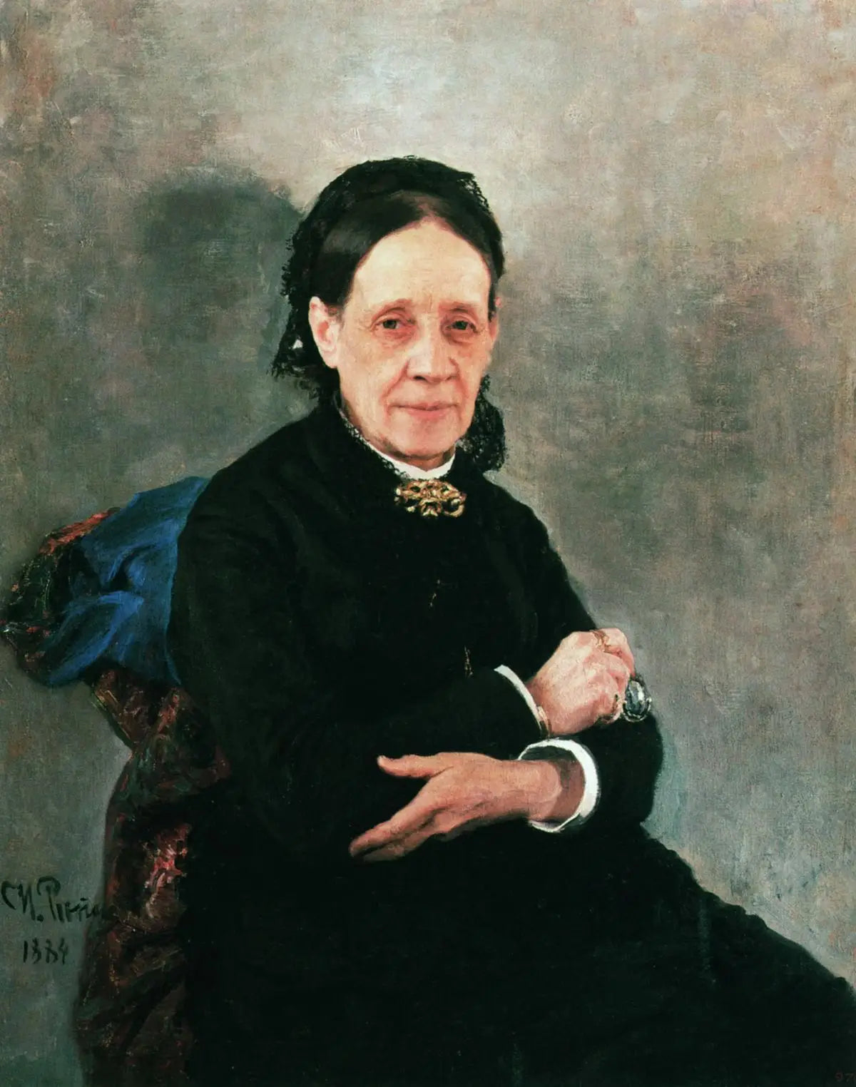 Portrait de N. V. Stasova - Ilya Repin - Alpha Reproduction