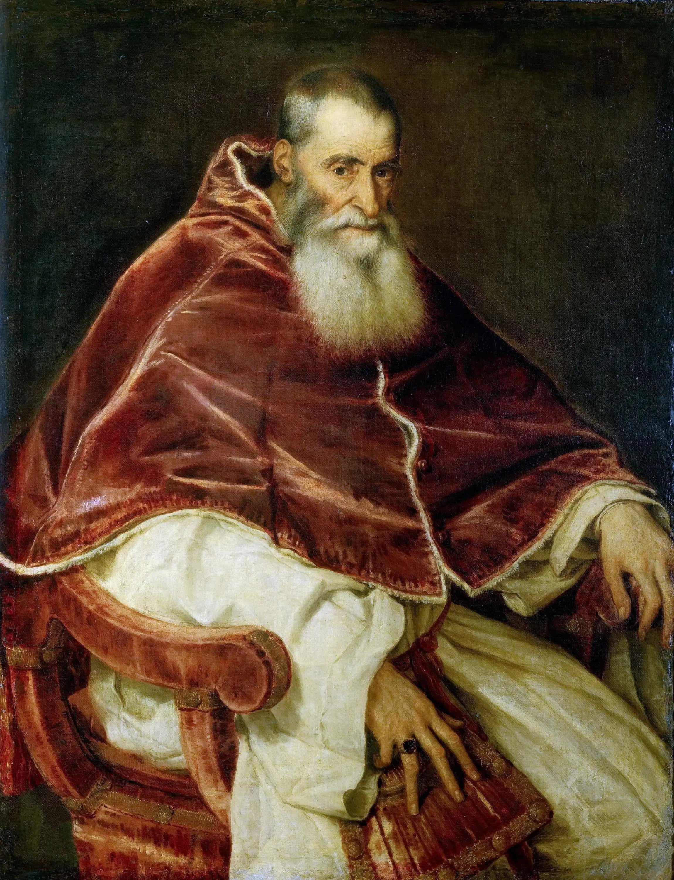 Portrait de Paul III - Titian image 1 tableau peint à l’huile sur toile