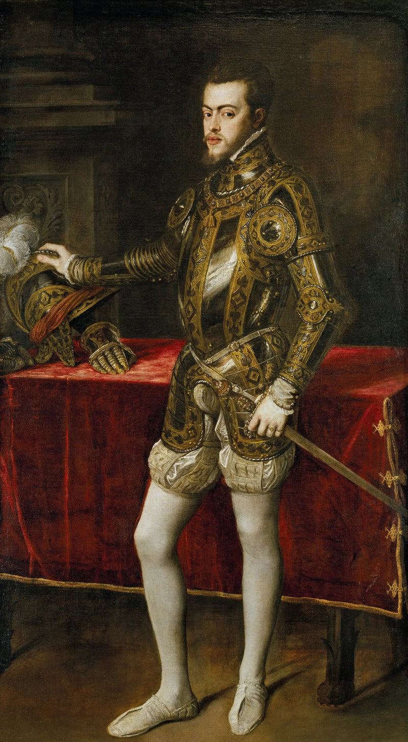 Portrait of Philip II in armor - Titian