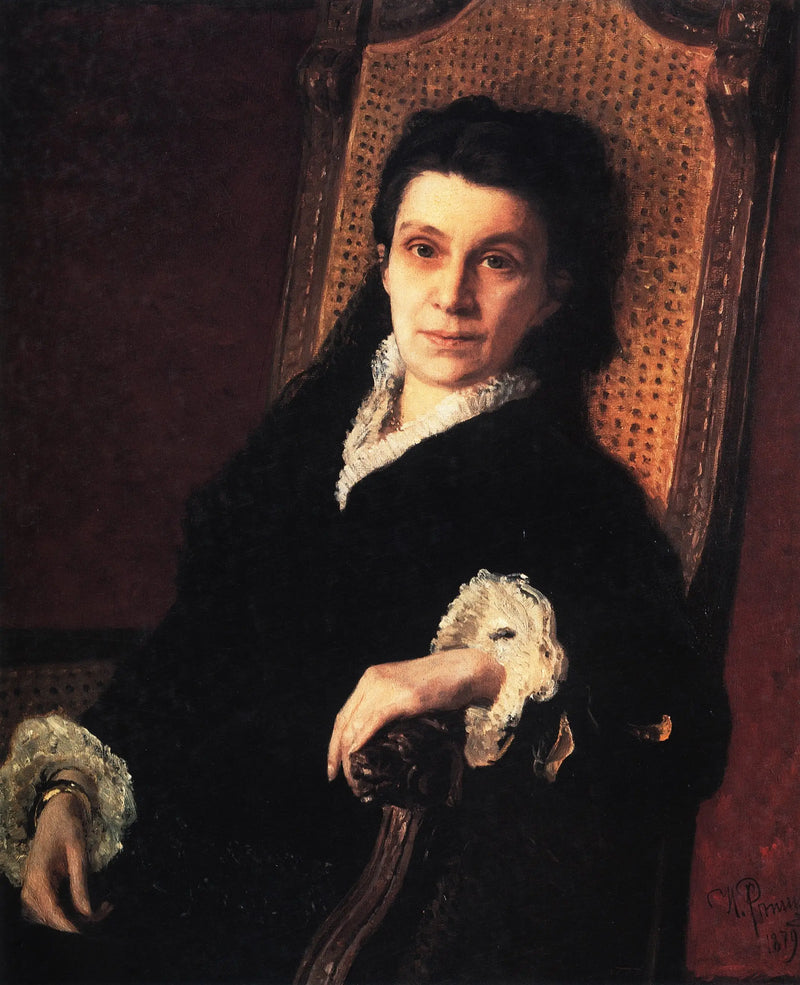 Portrait of Poliksena Stepanovna Stasova - Ilya Repin